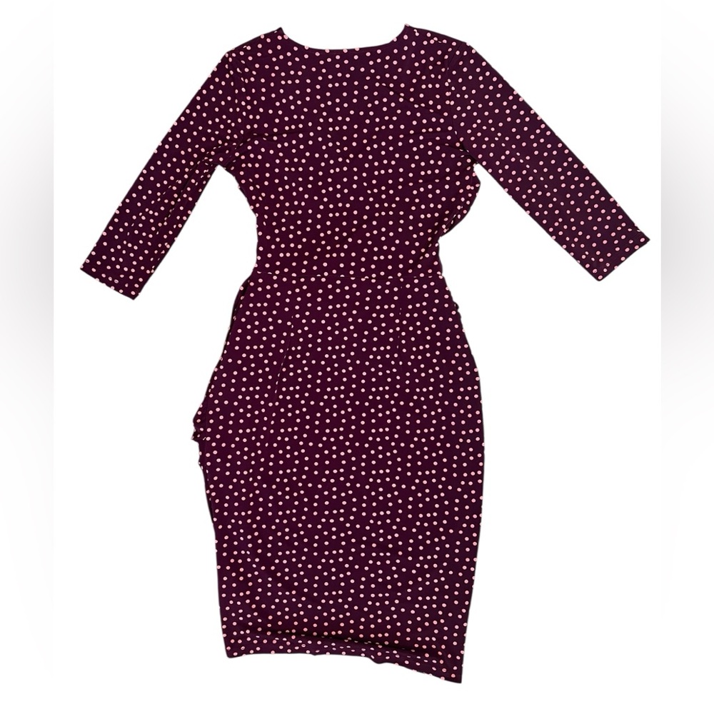 Leota Pink Dot Ruffle Sheath dress - Picture 5 of 11